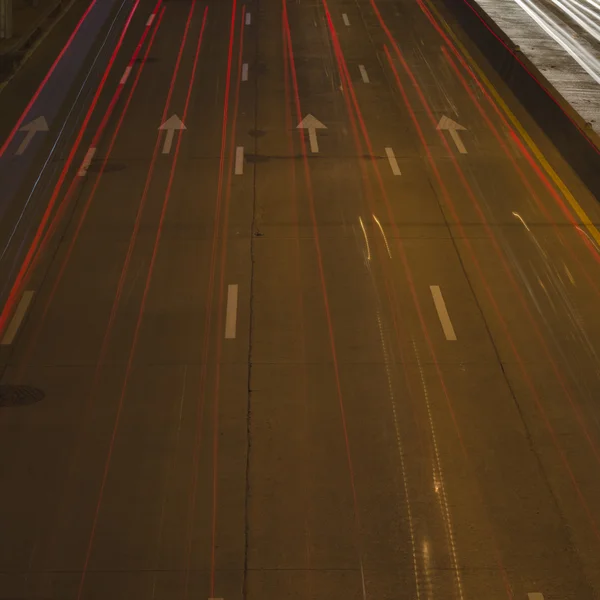 Luces de coche por la noche —  Fotos de Stock