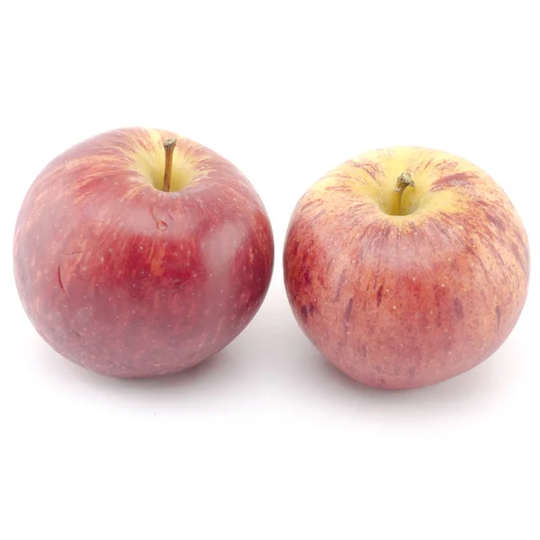 在白色孤立的两个苹果 — 图库照片