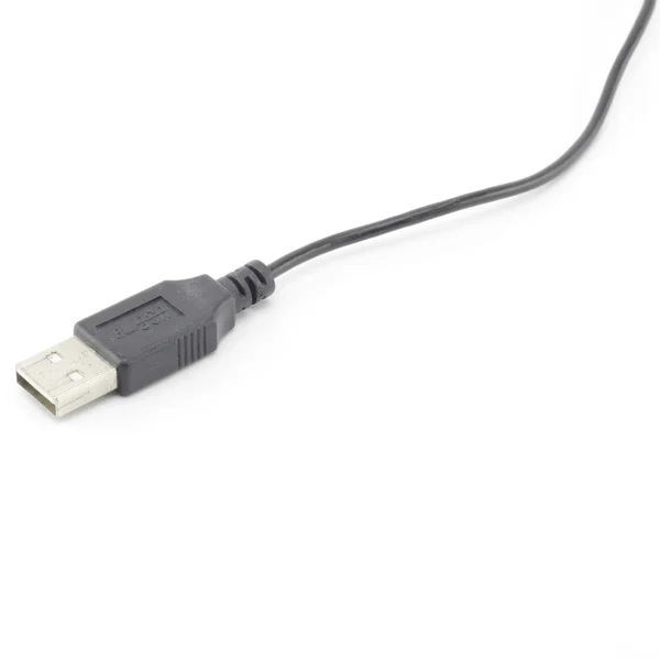 Cabo USB preto — Fotografia de Stock