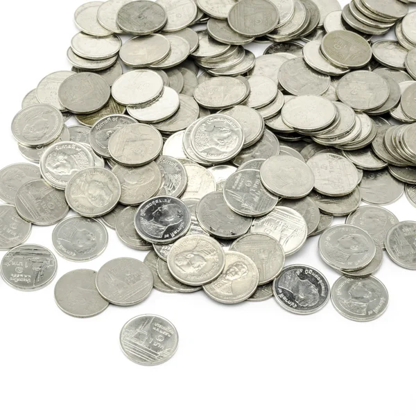 Silver coin isolated on white — Stock Photo, Image