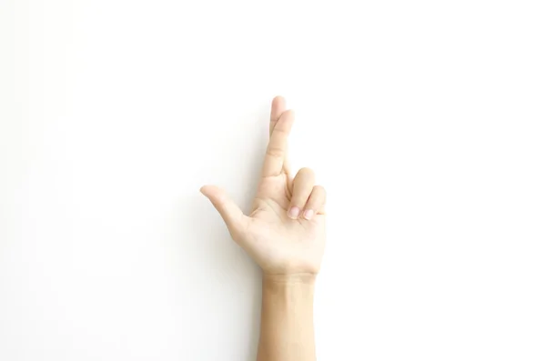 Woman hands hold sign — Stock Photo, Image