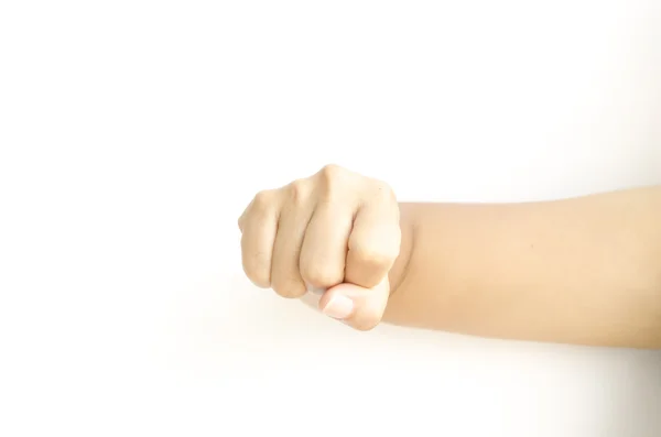 Mänsklig hand tecken isolerad på vit — Stockfoto