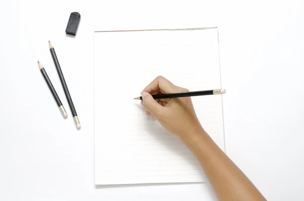 Right hand writing on paper — Stock Photo, Image