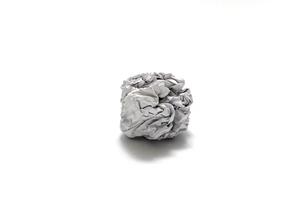 White crumpled paper ball — Stock Photo, Image