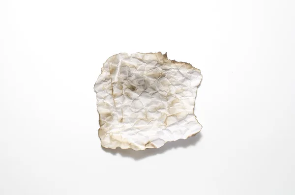 Burn of crumpled paper — Stock Photo, Image