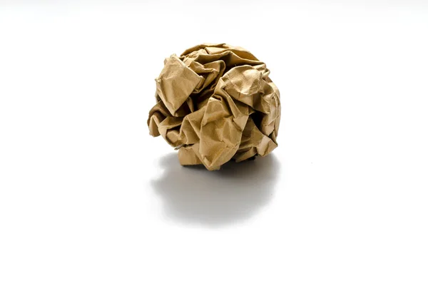 Color crumpled paper ball on a white — Stock Photo, Image