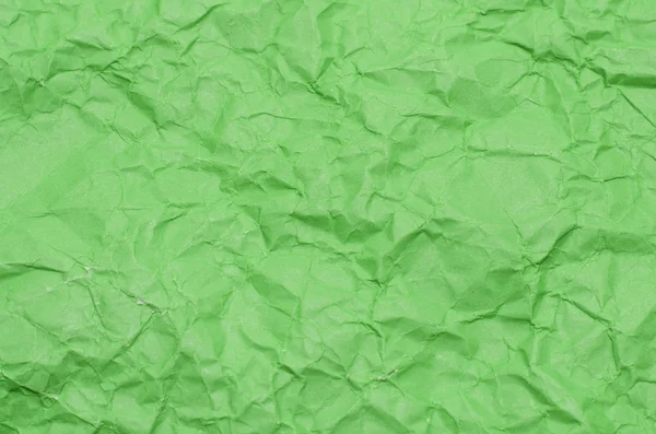 Texture of wrinkled green paper — Stock Photo, Image