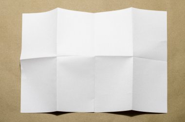 Boş beyaz buruşuk kağıt