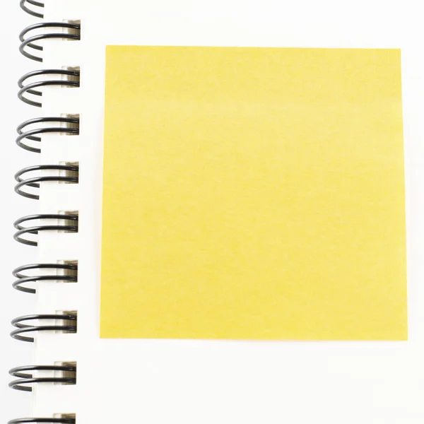 Nota adesiva no notebook — Fotografia de Stock