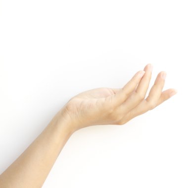 Kadın el işareti tutmak 