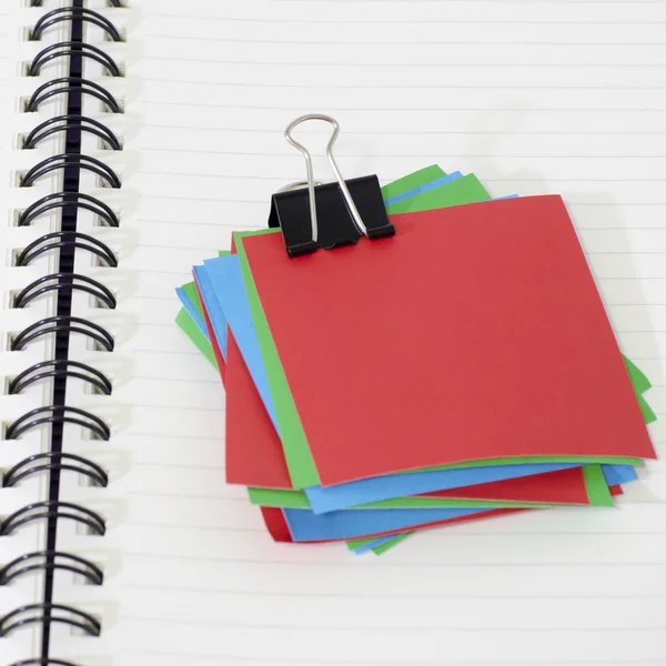 Group of paper note with notebook — Stock Photo, Image