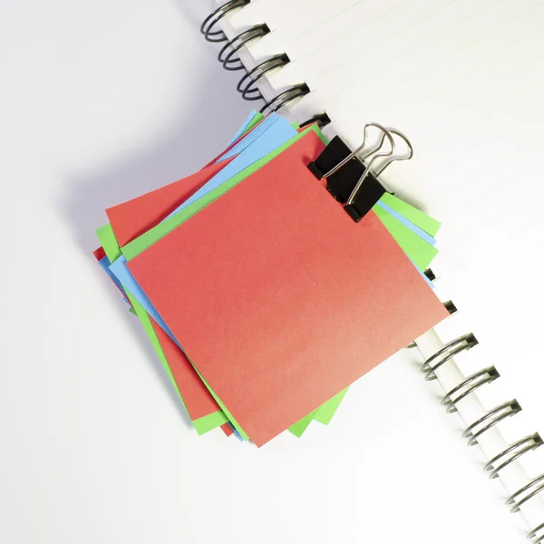 Group of paper note with notebook — Stock Photo, Image