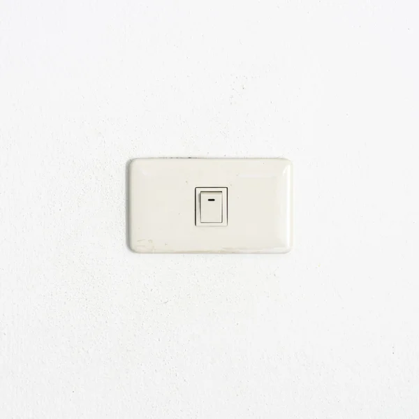 Interruptor branco na parede — Fotografia de Stock