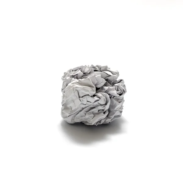 White crumpled paper ball — Stock Photo, Image