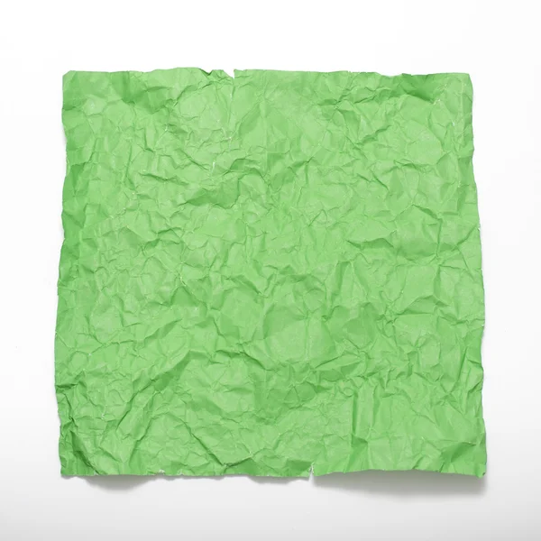 Texture of wrinkled green paper — Stock Photo, Image