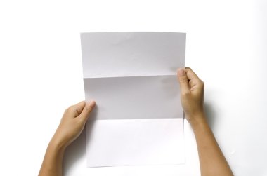 iki holding kağıt eller kadın