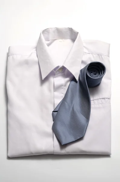 White shirt with blue tie — Stock Photo, Image