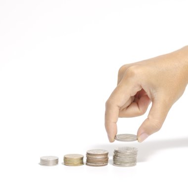 el koyarak sikke yığını