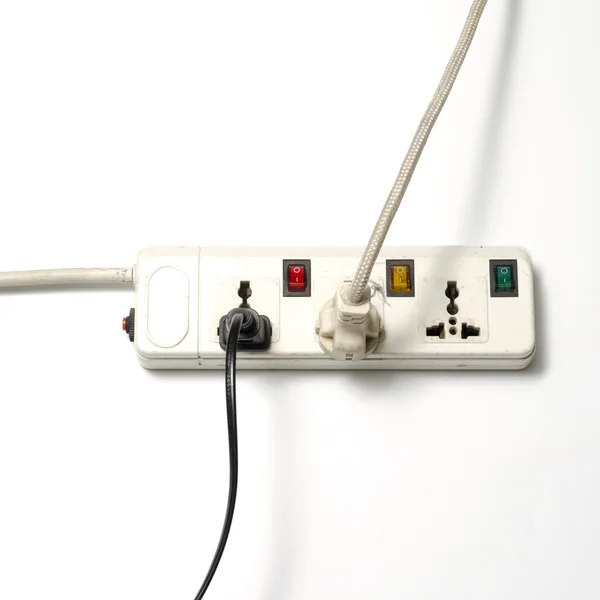 Electric multiple socket outlet — Stock Photo, Image