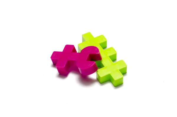 Speelgoed plastic blok — Stockfoto