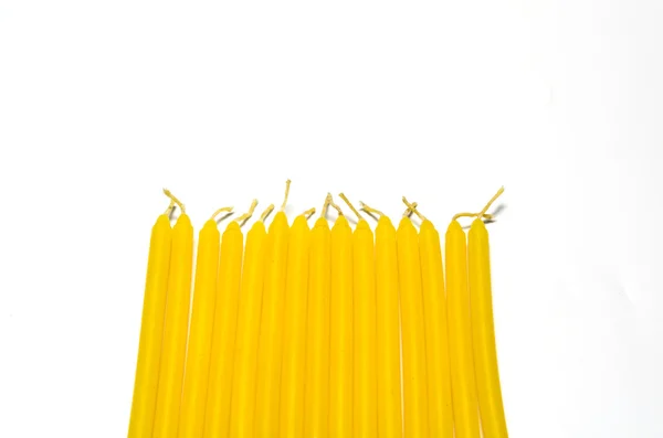 Yellow candle — Stock Photo, Image