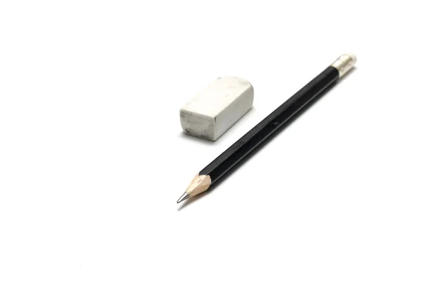 鉛筆と消しゴム — ストック写真