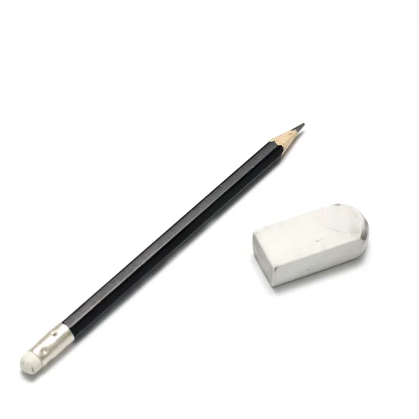 Pencil and eraser — Stock Photo, Image