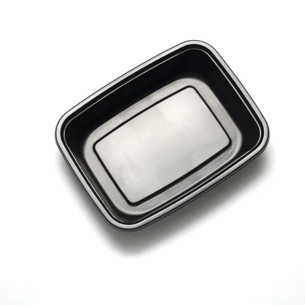 Black plastic container — Stock Photo, Image