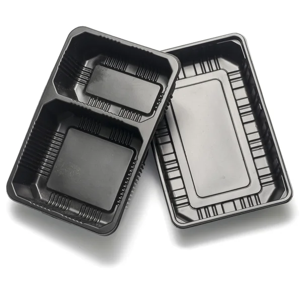 Black plastic container — Stock Photo, Image