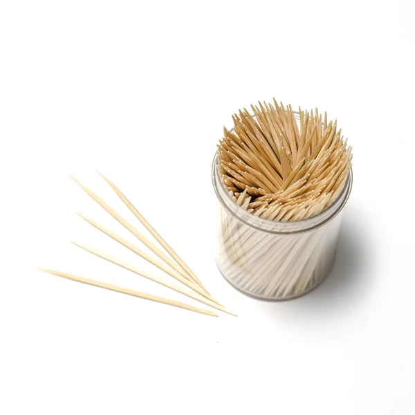 Toothpicks in a jar — Stock Photo, Image