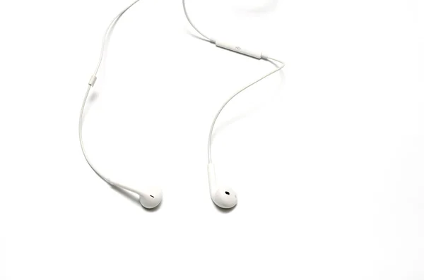 White earphones — Stock Photo, Image