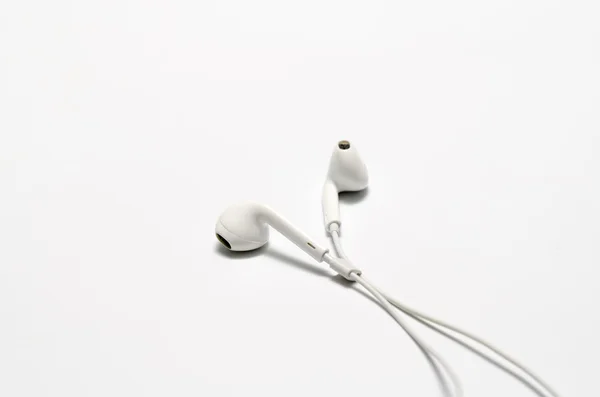 White earphones — Stock Photo, Image