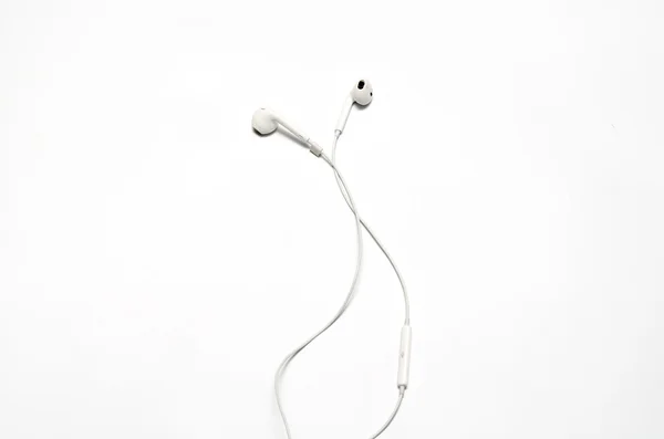 White earphones — Stock Photo, Image