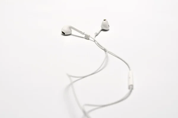 Auriculares blancos — Foto de Stock