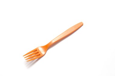 Turuncu plastik çatal