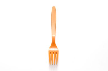 Turuncu plastik çatal