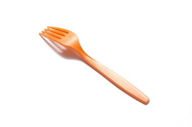 Turuncu plastik çatal