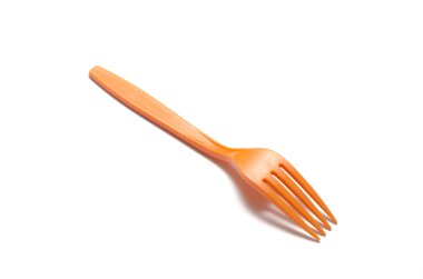 Turuncu plastik çatal