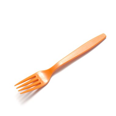 Turuncu plastik çatal