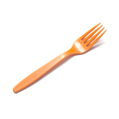 Turuncu plastik çatal