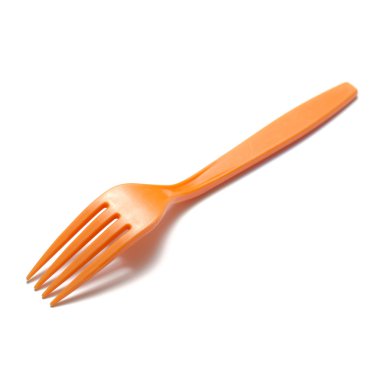 Turuncu plastik çatal