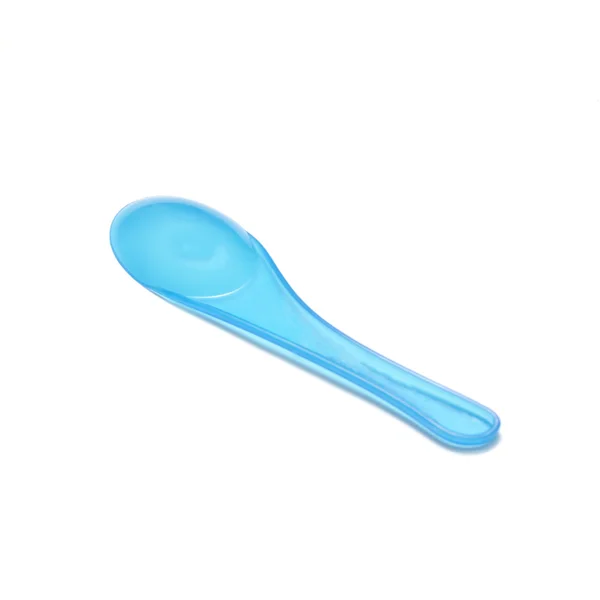 Cucchiaio di plastica blu — Foto Stock