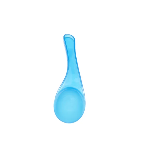 青いプラスチック スプーン — ストック写真