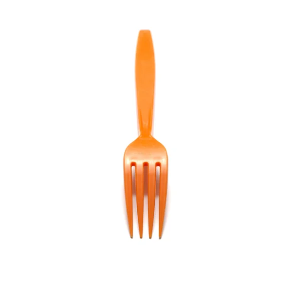 Tenedor de plástico naranja —  Fotos de Stock