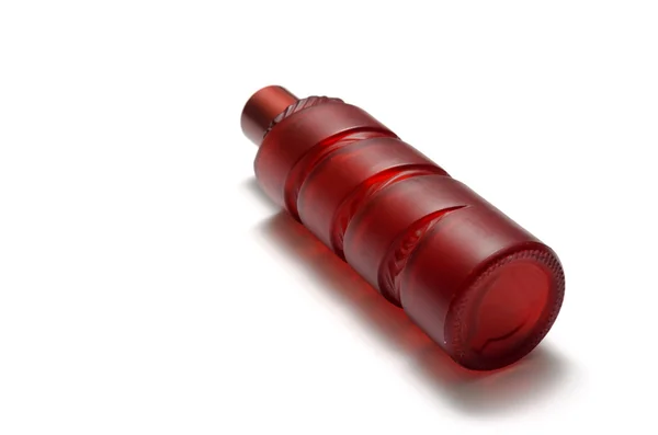 Rote Parfümflasche — Stockfoto