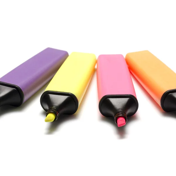 Renkli fosforlu kalem kalem — Stok fotoğraf