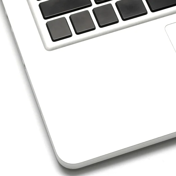 Closeup of silver laptop — Stock Photo, Image