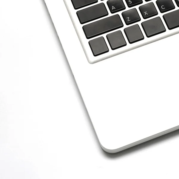 Closeup of silver laptop — Stock Photo, Image