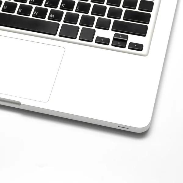 Closeup of silver laptop — Stock Photo, Image