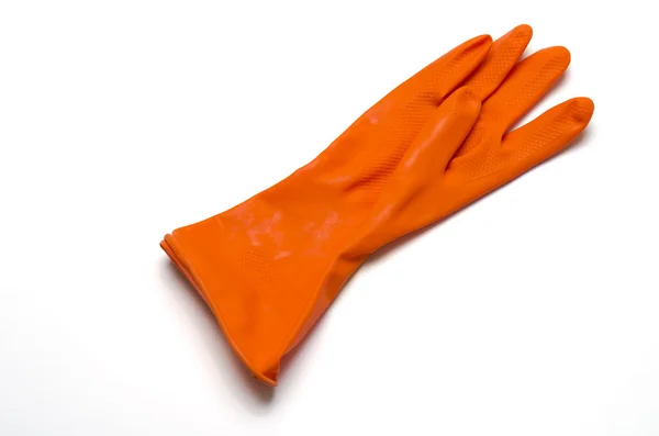 Guanto di pulizia arancione — Foto Stock